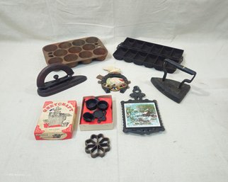 Assorted Vintage Cast Iron Ware Group