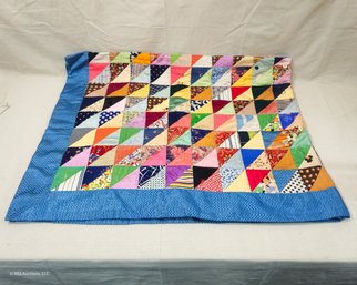Vintage Geometric Patchwork Quilt ~72' L X ~58' W
