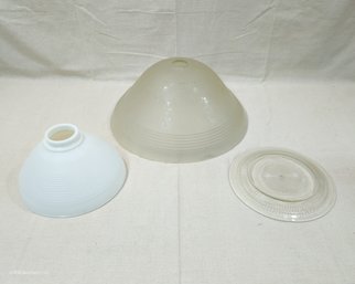 Assorted Glass Lamp/Light Shades Group