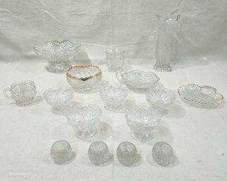 Assorted Antique EAPG Prescut Glassware Group