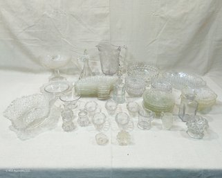 Assorted Antique EAPG Glassware Group