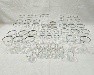 Assorted Vintage Cristallaire D'Arques Parisienne Glass Drinkware Group