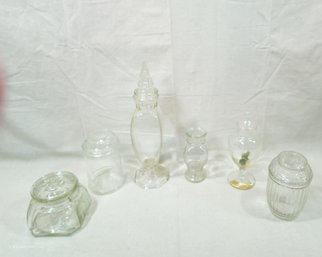 Assorted Vintage Glass Jars & Canisters Group
