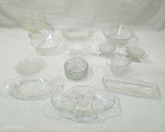 Assorted Vintage Pattern Glassware Group