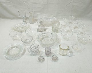 Assorted Antique Pattern & Other Blown Glassware Group
