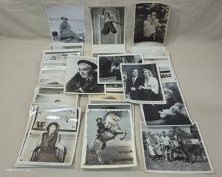 Assorted Vintage Black & White Celebrity Photos Group