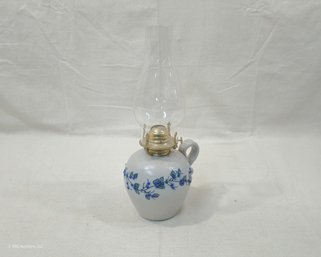 Vintage Salmon Falls Pottery Stonware Jug Oil Lamp