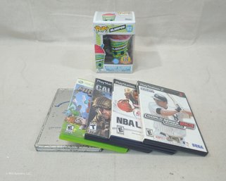 Assorted Video Games & Pop! Figurine Group