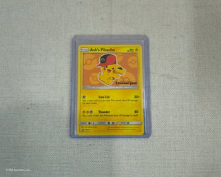 2017 Pokemon Sun & Moon Promo Ash's Pikachu Trading Card