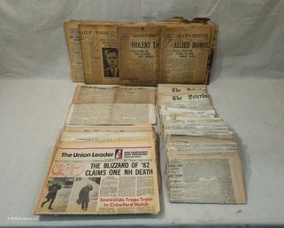 Assorted Antique & Vintage New Hampshire And Other Newspapers Group