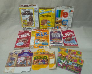 Assorted Vintage Cereal & Happy Meal Boxes Group