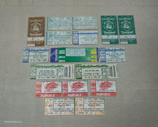 Assorted Vintage Concert, Sporting, & Disneyland Ticket Stubs Group