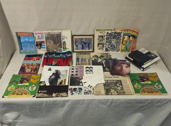 Assorted Vintage The Beatles Memorabilia, Books, & Ephemera Group