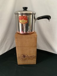 Vintage Revere Ware Copper Clad 4 Quart Sauce Pan W/cover NIB