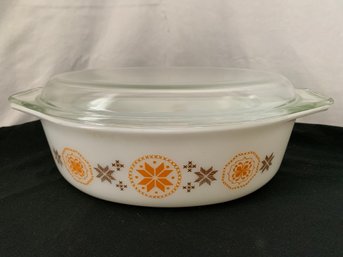 Pyrex Town And Country 045 Oval Casserole W/lid