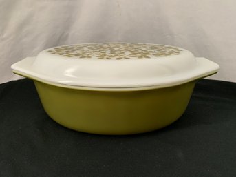 Pyrex Verde OLIVES 045 Oval Casserole Wlid