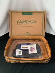 Longaberger 1996 Collectors Club Small Serving Tray NIB