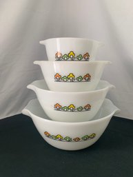 AH Fire King Summerfield Tab Handled Mixing Bowl Set