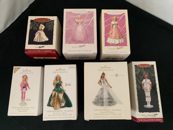 Hallmark Keepsake Ornaments Barbie Group Of ~7 Ornaments