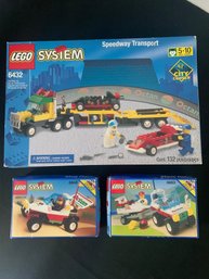 Lego Classic Town Race Sets 6432, 6648 & 6663 Minifigures, Manuals & Boxes