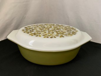 Pyrex Verde Olives 045 Casserole W/lid
