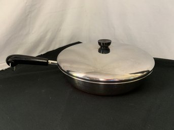Revere Ware Copper Clad 12' Skillet Frying Pan W/lid