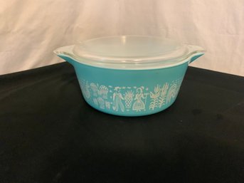 Pyrex Butterprint Round Casserole W/lid