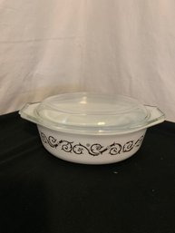 Pyrex Promotional Empire Scroll Casserole W/lid