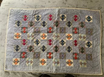 Quilt Baby / Tapestry ~35' X ~52' Patchwork Blues