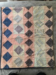 Quilt Patchwork ~68' X ~80' Pinks & Blues