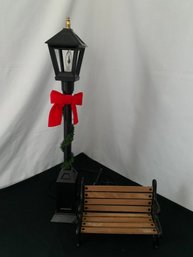 Byers Carolers ~2 Accessories Lamp Post & Bench