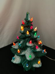 Ceramic Christmas Tree W/base ~13' Lighted