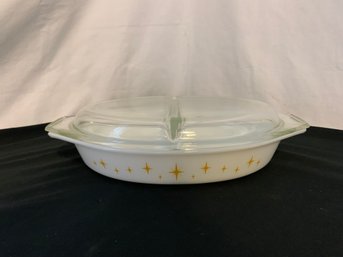 Pyrex Promotional Cinderella Divided Casserole Constellation W/lid