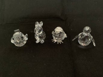 Swarovski Crystal Figures Small Group Of ~4
