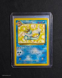 1999 Pokemon Jungle Vaporeon Trading Card