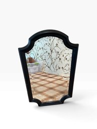 Decorative Black Wood-Framed Wall Mirror