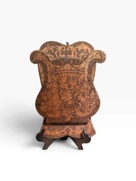 Vintage Pyrography Wooden Wall Letter Holder