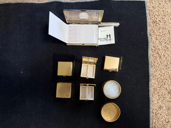 Vintage Metal Compact And Trinket Box Lot