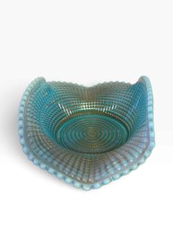 Vintage Blue Opalescent Glass Bowl