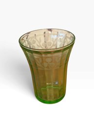 Vintage Uranium Glass Tumbler
