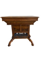 Antique The Ross Table Wash Stand Patented Oak Washstand By Forest City Furniture Co.