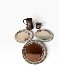 Vintage Silverplate Trays & Mugs