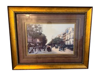 Framed Le Boulevard (Parisian) Wall Art Print  36 X 46