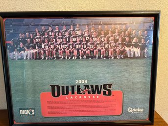 Framed 2009 Denver Outlaws Lacrosse Team Photo