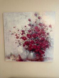 Large Floral Canvas Wall Art