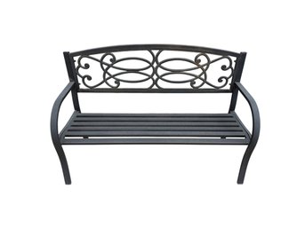 Decorative Scrollwork Metal Garden Bench