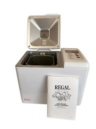 Regal Automatic Breadmaker  Model K6731  1 & 1.5 Lb Loaves With Guide