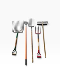Garden Forks & Rake  Lot Of 5