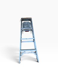 Vintage Aluminum Step Ladder With Utility Tray