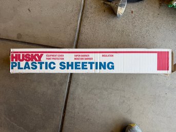 Husky 10' X 50' Black Polyethylene Plastic Sheeting  6 Mil